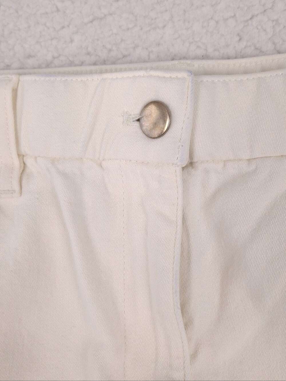 Eileen Fisher Undyed Utility Organic Cotton Tapered Pant minimalist ivory white - Picture 10 of 16
